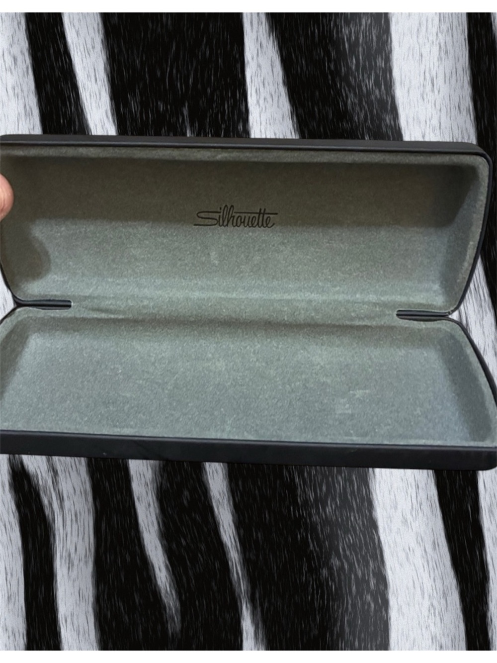 Silhouette Black and Gray Glasses Case